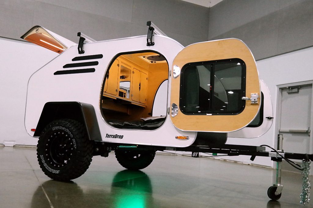 small travel trailers - Teardrop Trailer white