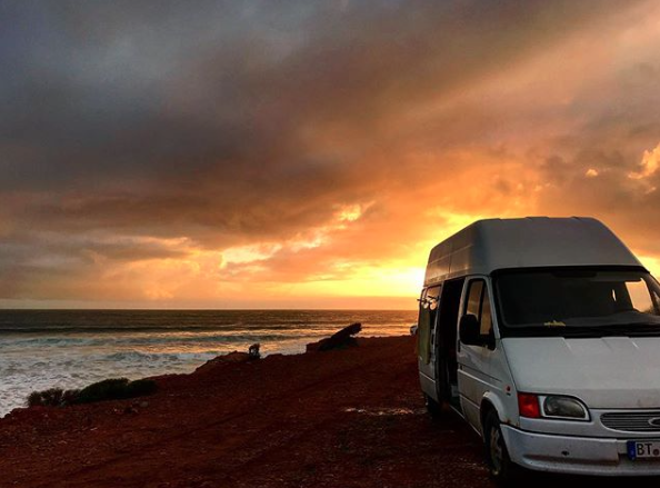 Female Vanlifer - sunset
