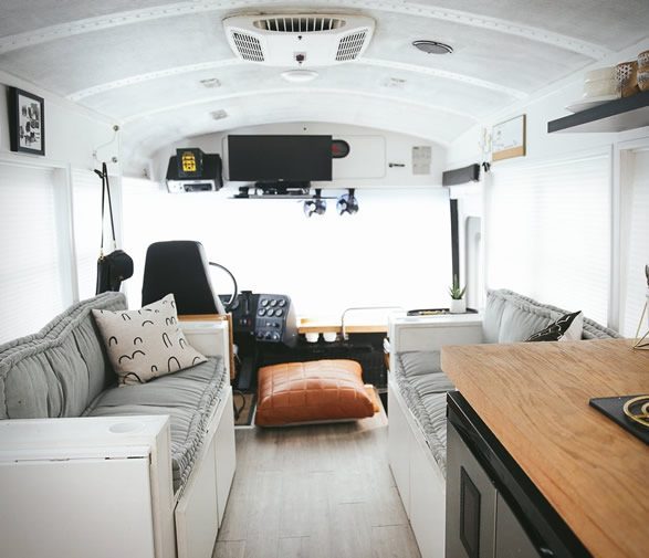 converting a school bus interior 2