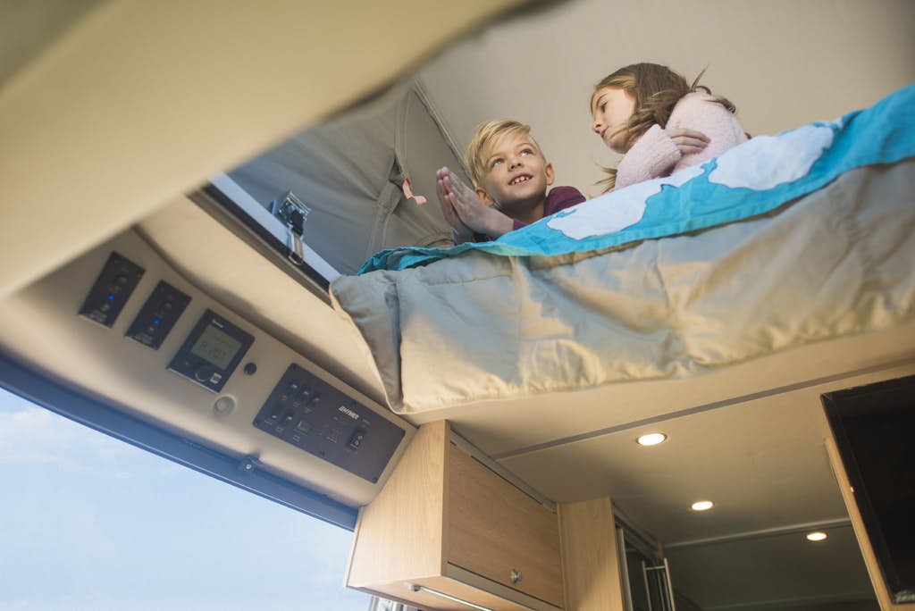 pop top camper - loft bed