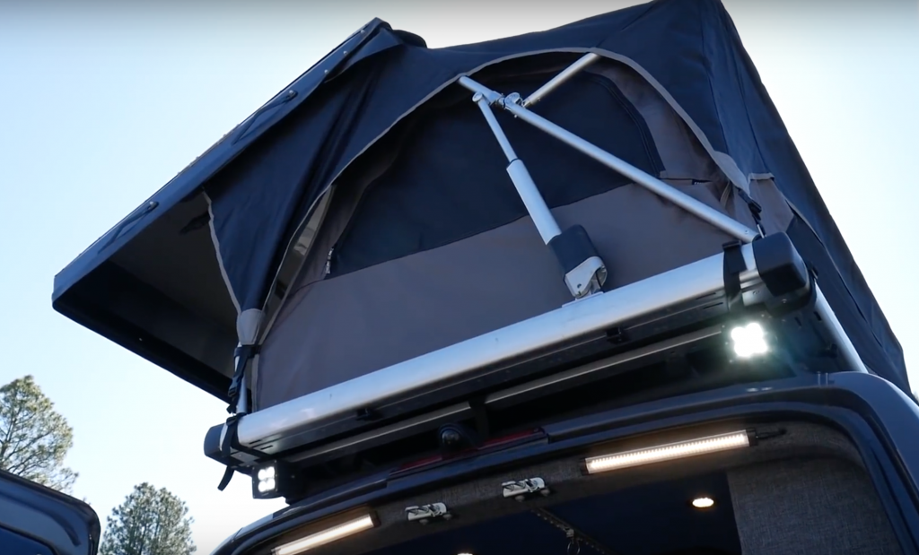 Free spirit roof top tent on the Outside Van Campers