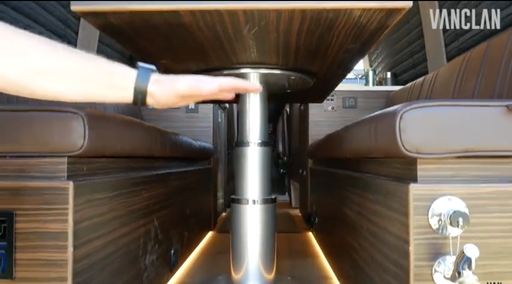 The table in the Chief Hosa moves up and down at the touch of a button