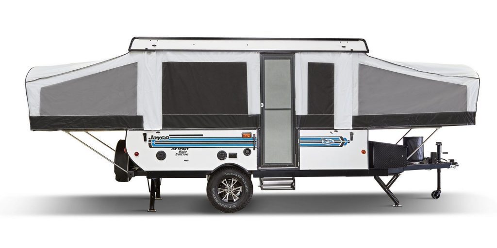 Pop up camper - pop up trailer popped down