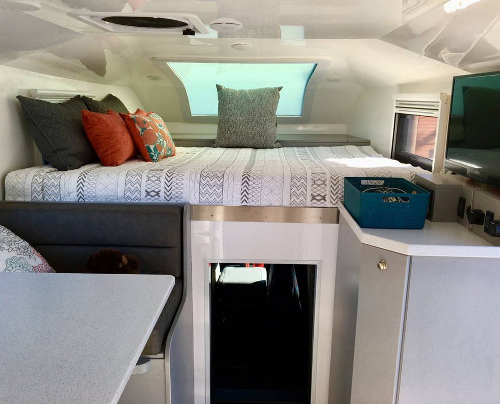 Close up of bed loft.