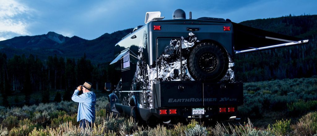 Off road truck in the mountains