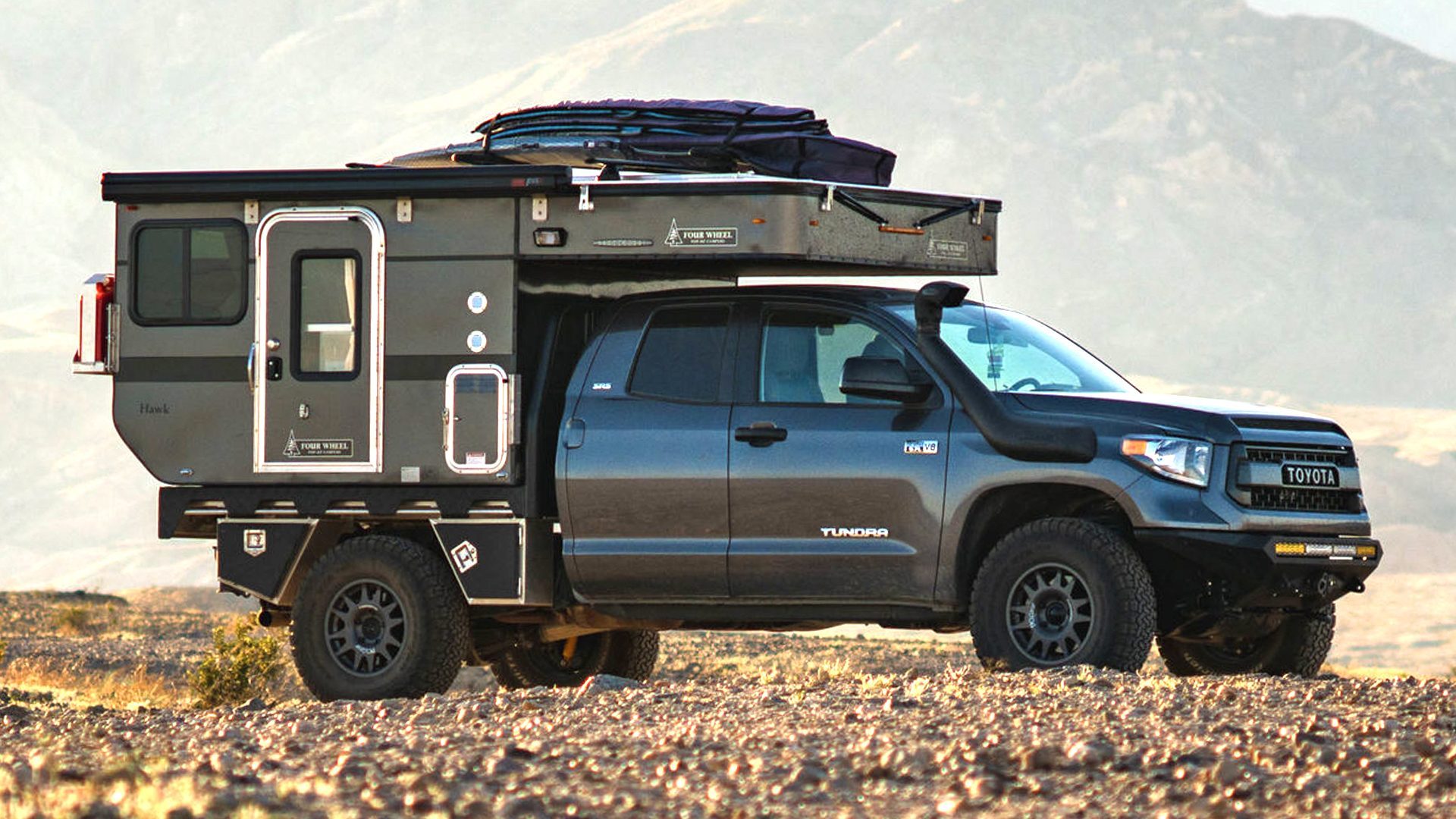 Toyota Tundra Camper With Pop Up Top Is The Ultimate Off Road Rig!