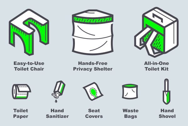 InstaPrivy list of items, including backpack, seat covers, seat and more