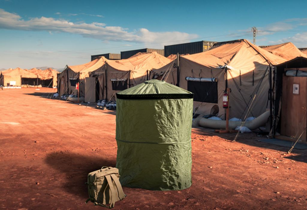 InstaPrivy can be used in a number of applications, including as a pop up nurse tent.