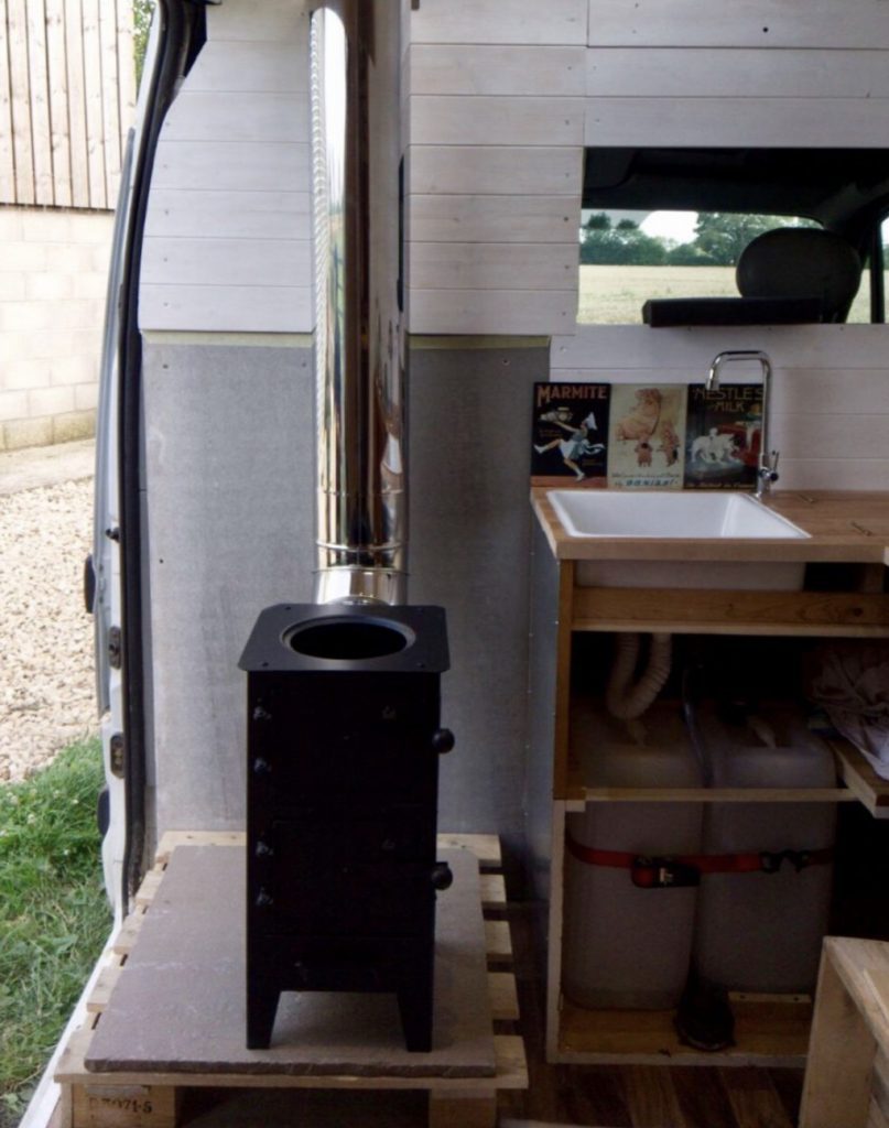 Log burner.