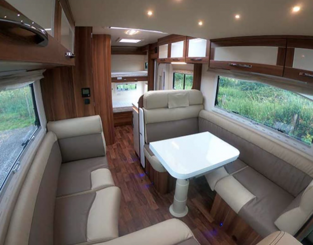 Inside one of the campers from Landcruise