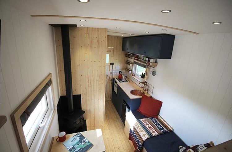 Custom vans- photo form loft bed of luton box van conversion.