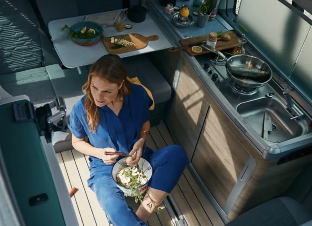 Inside of VW coast camper