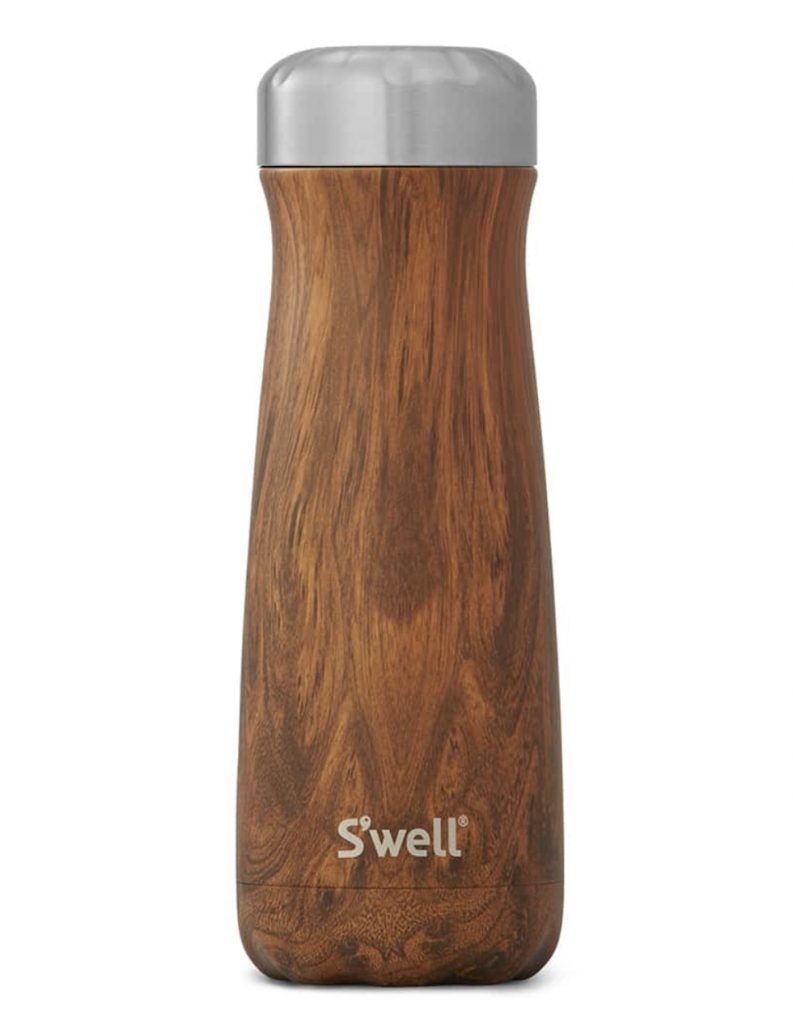 Best camping flasks - wood effect s’well bottle
