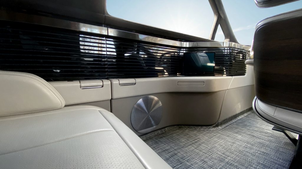 Storage in the T ONE looks as though it won't be a problem, with compartments hidden into side seats and panels