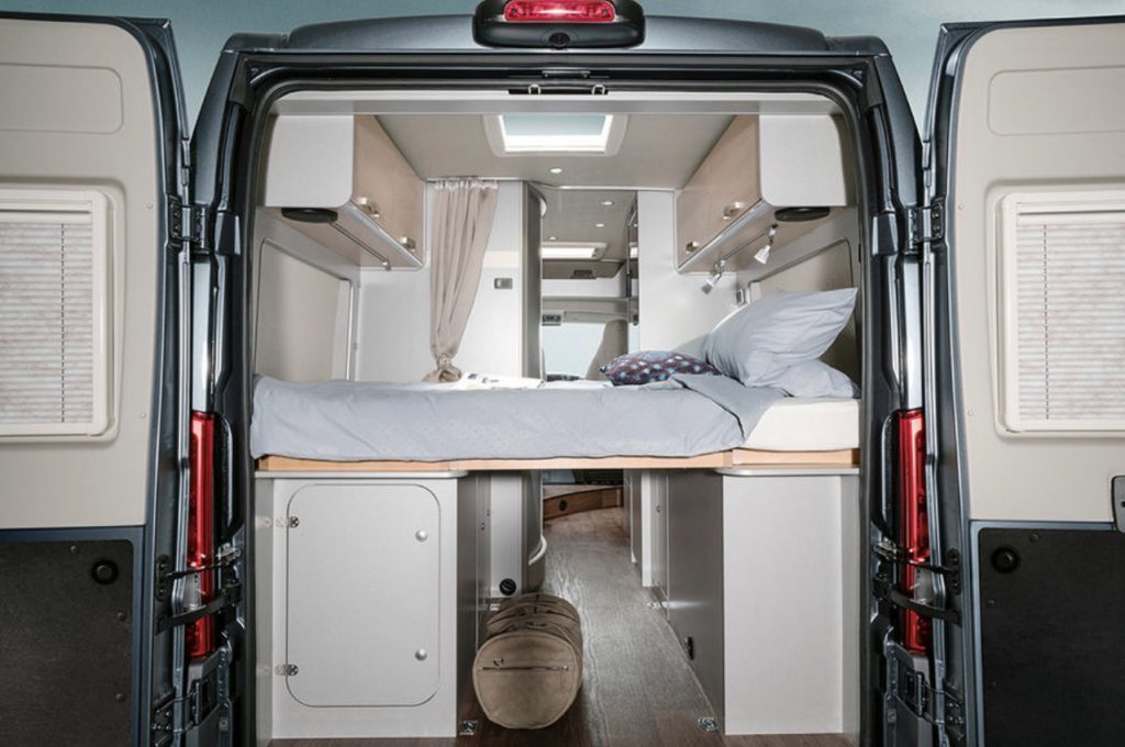 Best motorhomes - back view of HymerCar Free