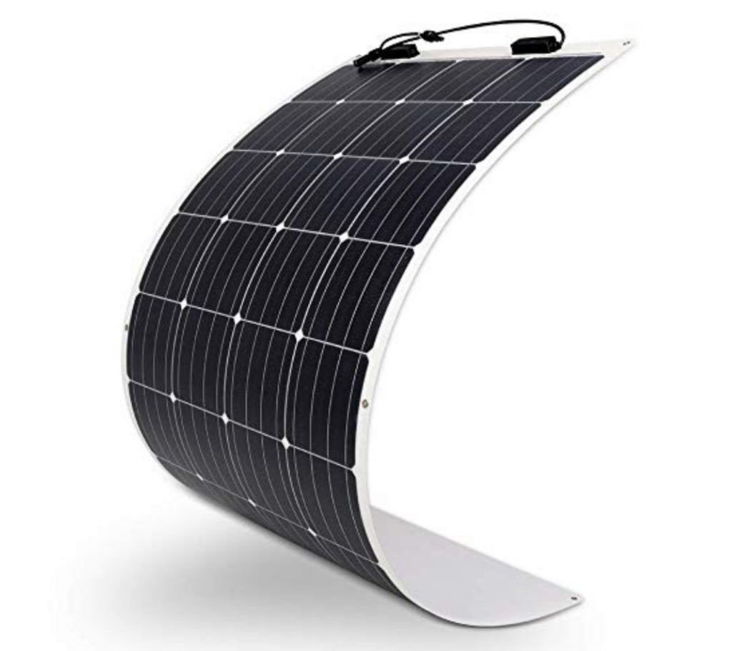 Renogy flexible solar panel, curved