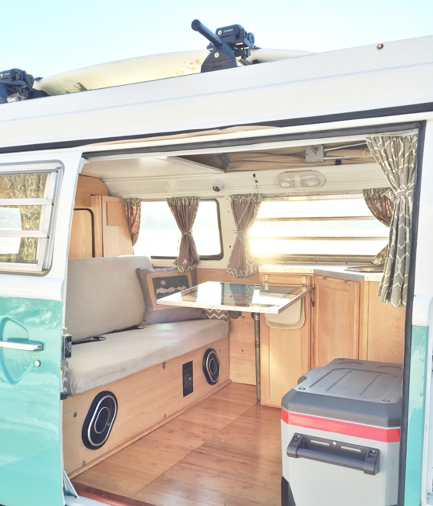 Interior of VW bus