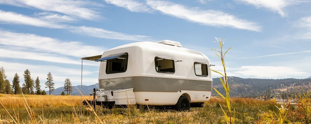Happier Camper Traveller in a meadow