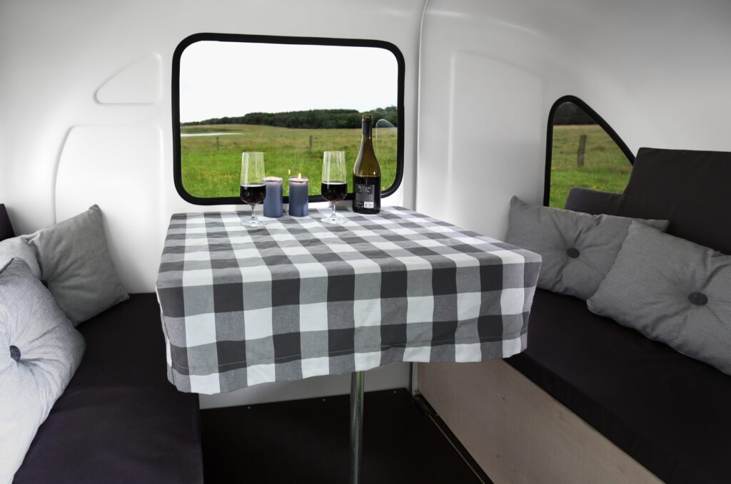 Interior of bike camper