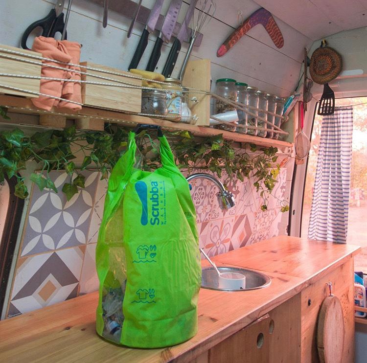 Accessories for vanlifers - scrubba in a van