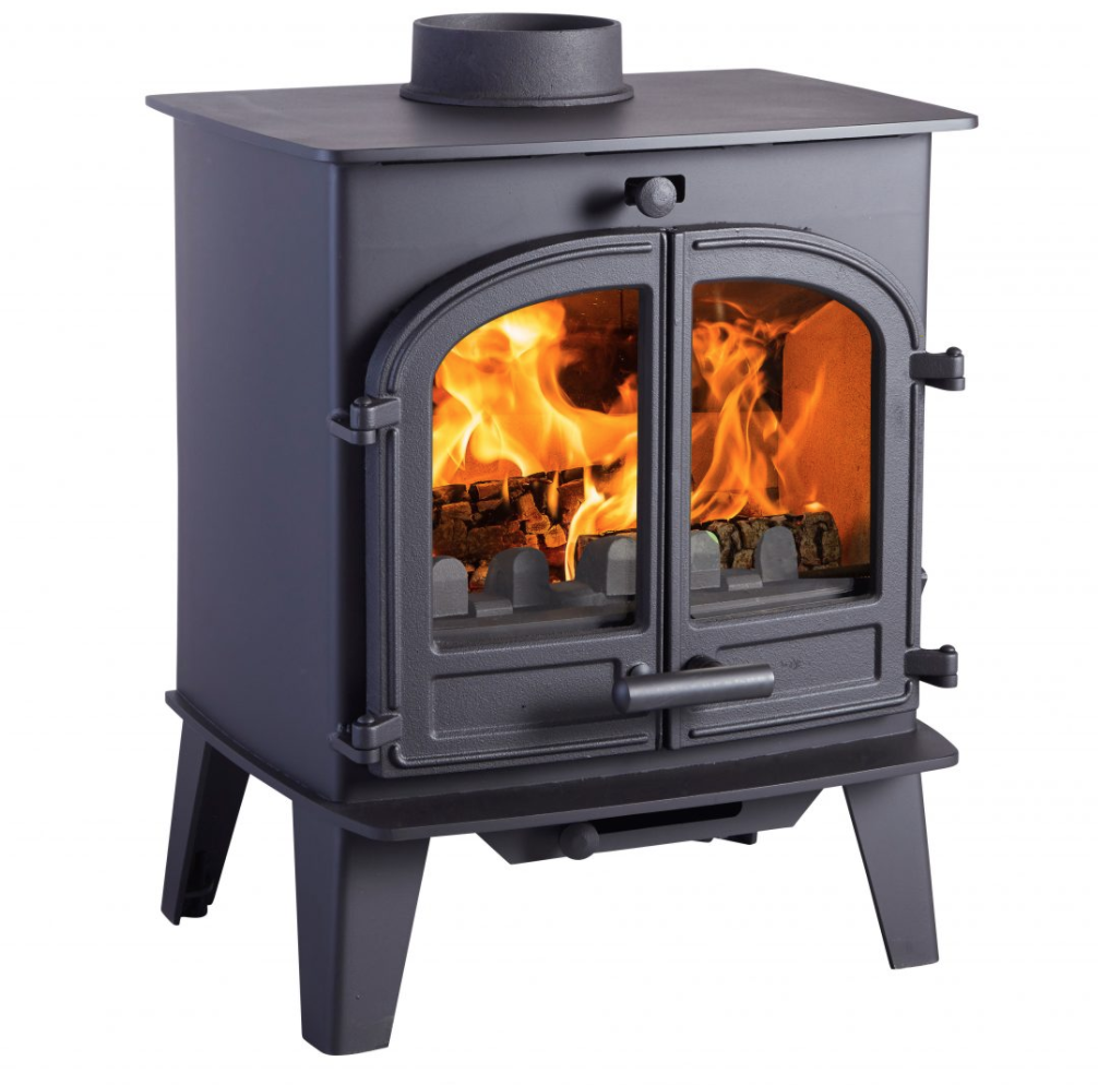 van wood stove - dual door unit
