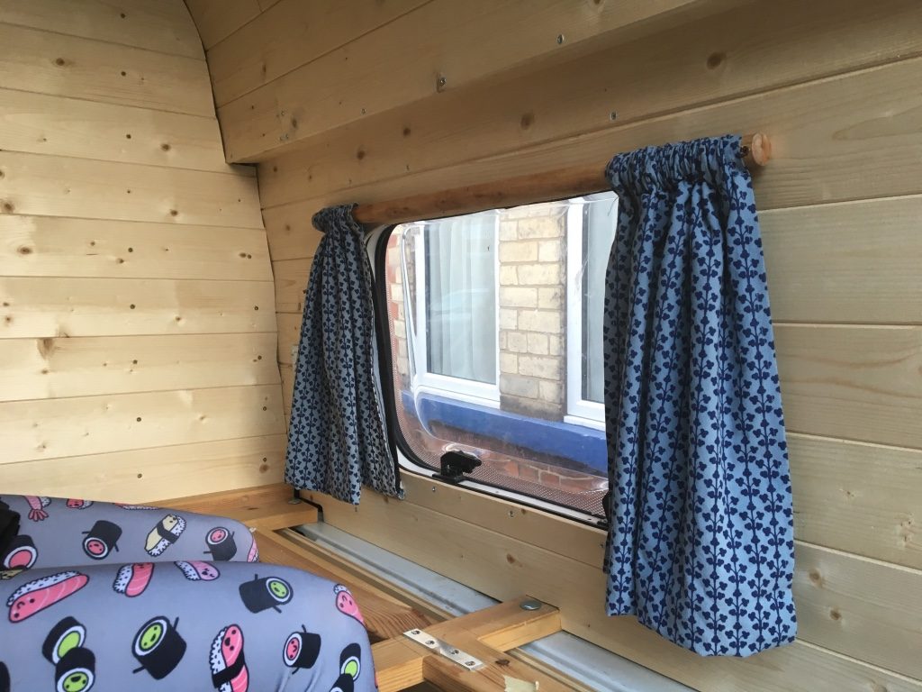 Rose checking out a completed window cut