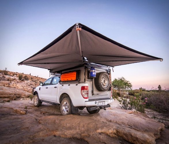 Batwing awning on the Canopy Camper