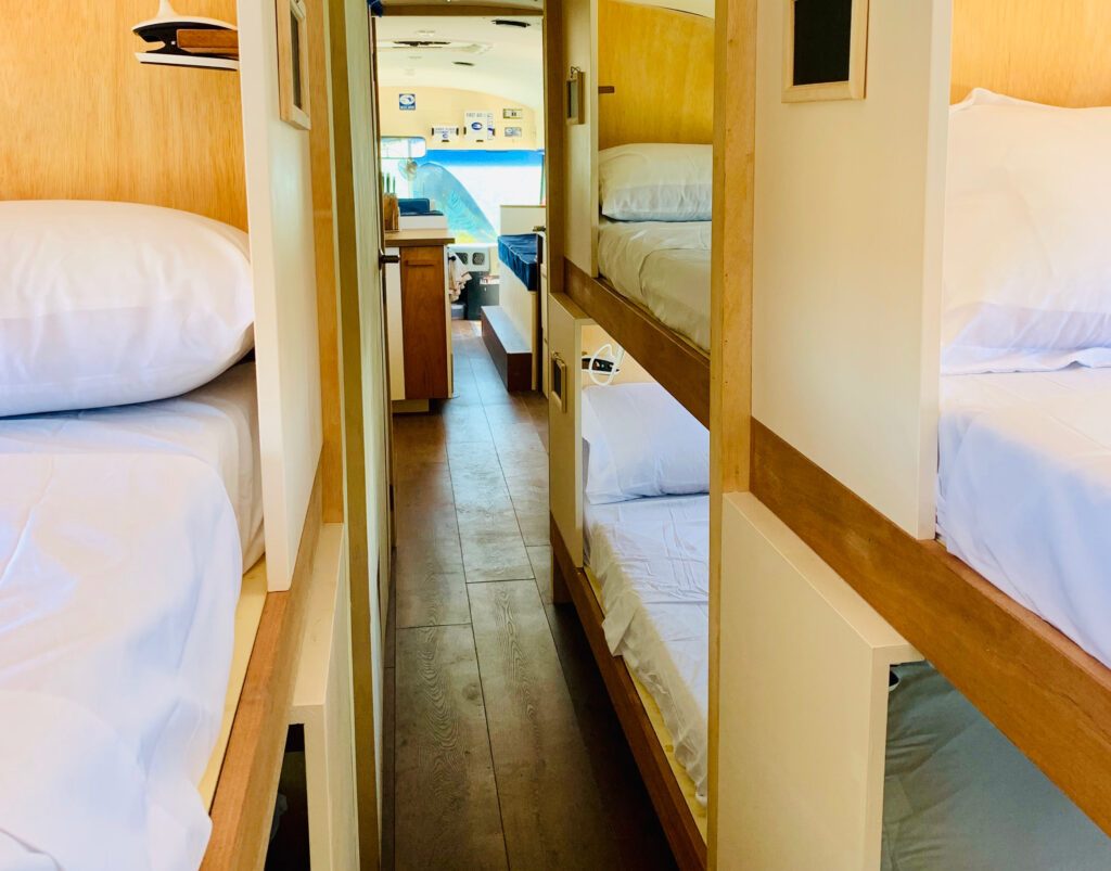 School bus camper - bunk beds