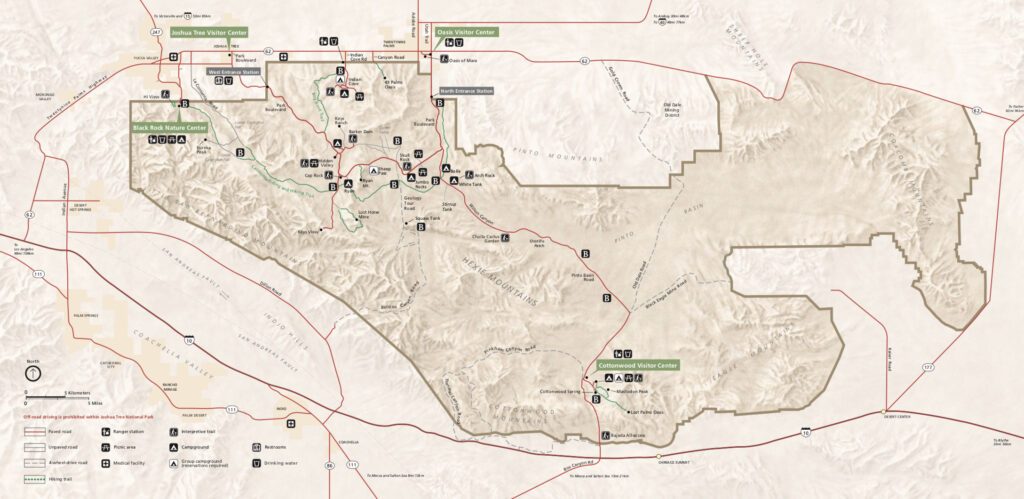Map of the national park