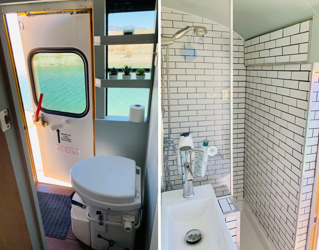 Bathroom in the bus