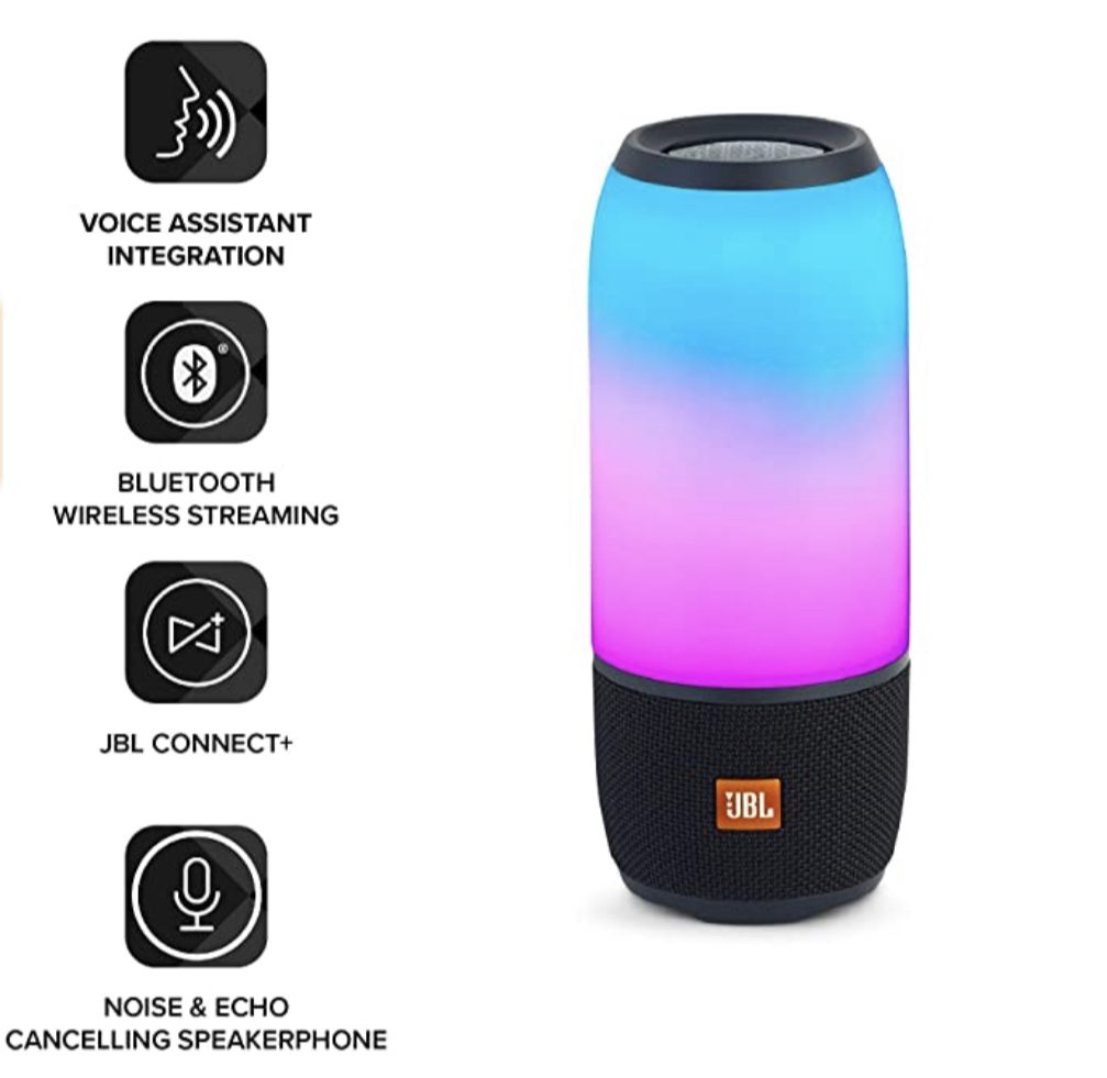 Portable speakers - JBL Pulse 3 with light on