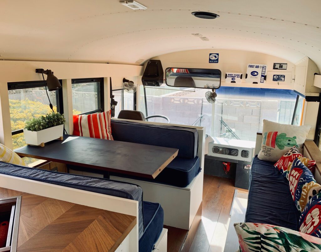Living room in bus