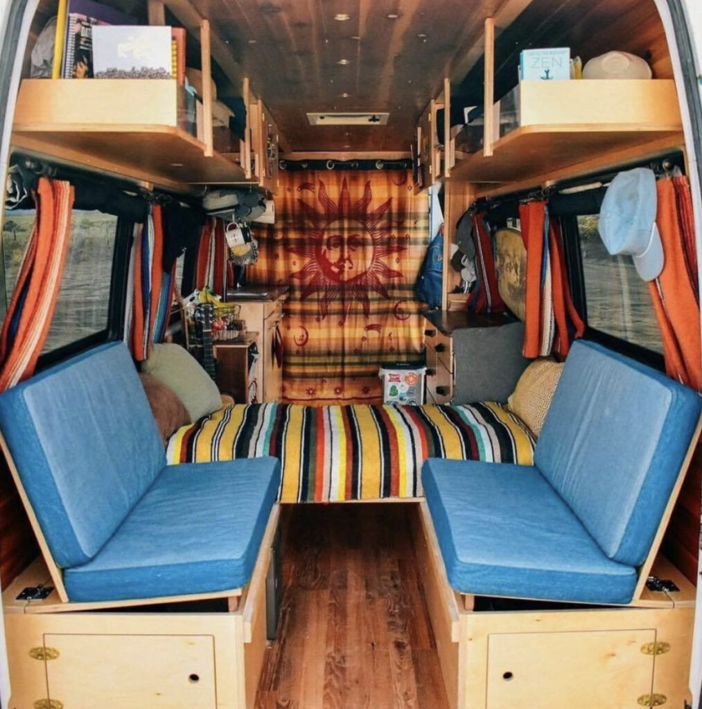 Bed that turns into seating area