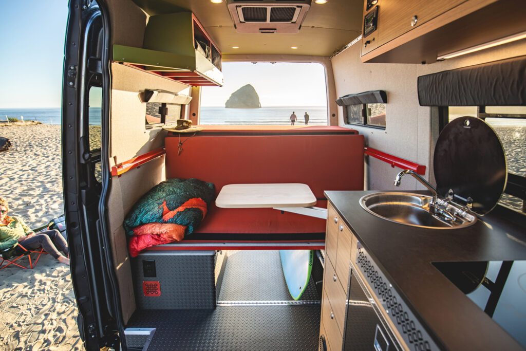 Sprinter van conversion - interior shot of strata
