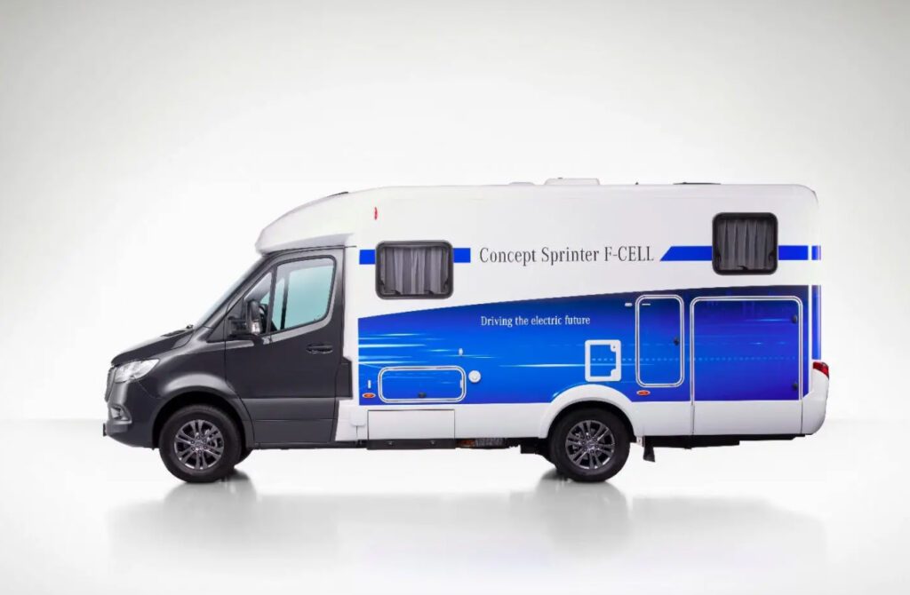 Concept Sprinter F-CELL Mercedes Campervan with blue decals