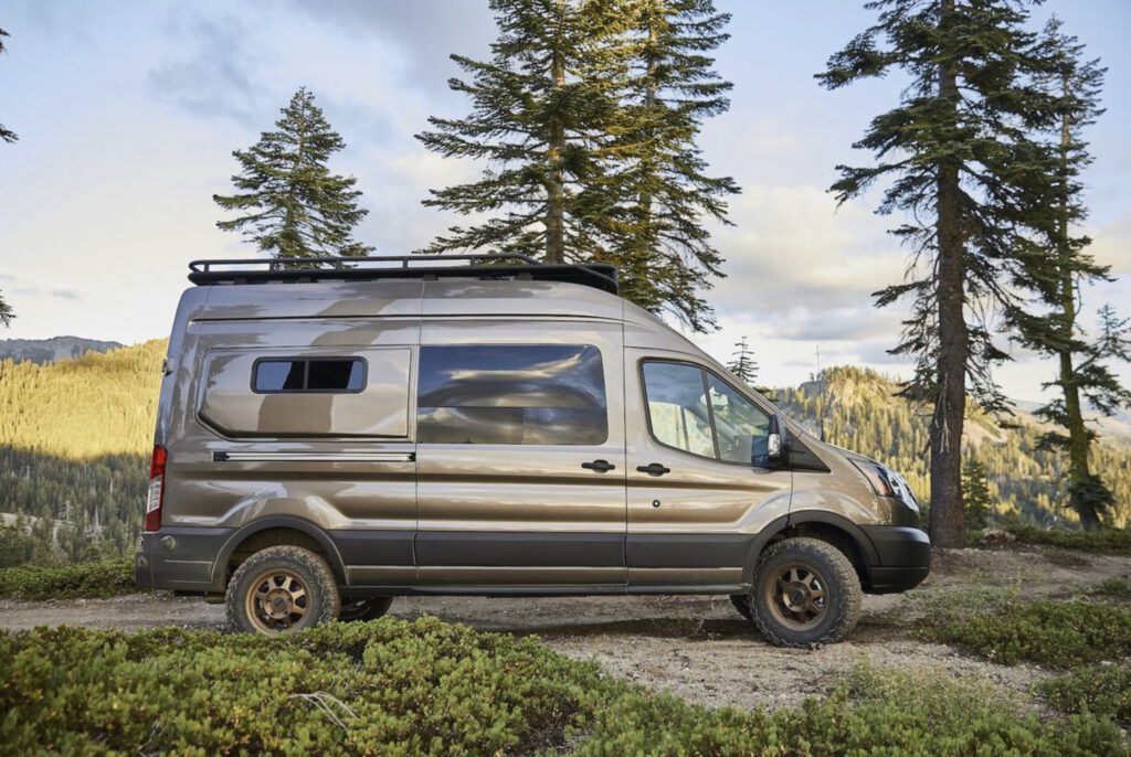 Class B RV: exterior of benchmark ford conversion
