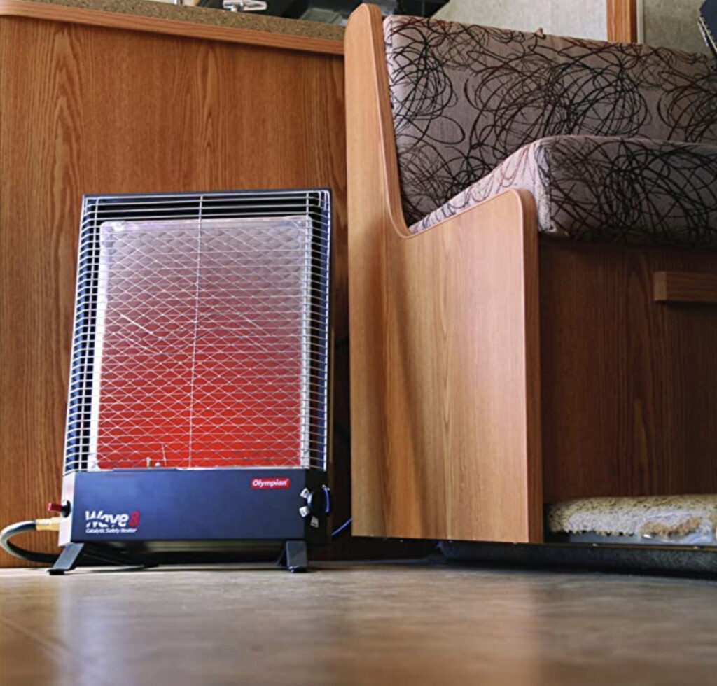 Camco camping tent heater in rv